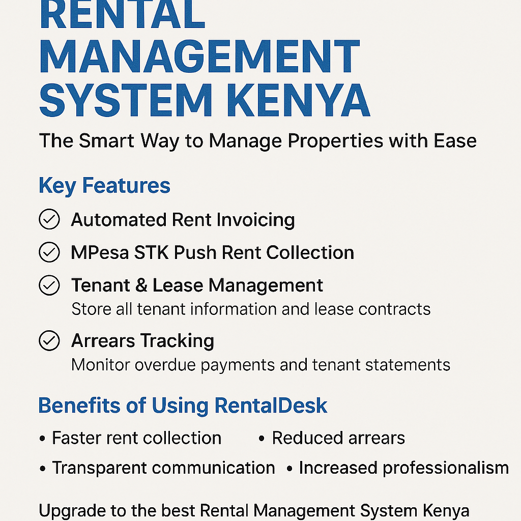 How to Manage Rental Properties Efficiently in Kenya Using Property Management Software